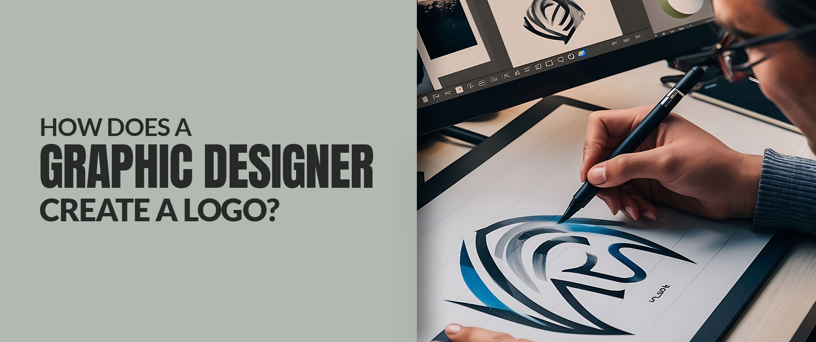 How does a graphic designer create a logo?