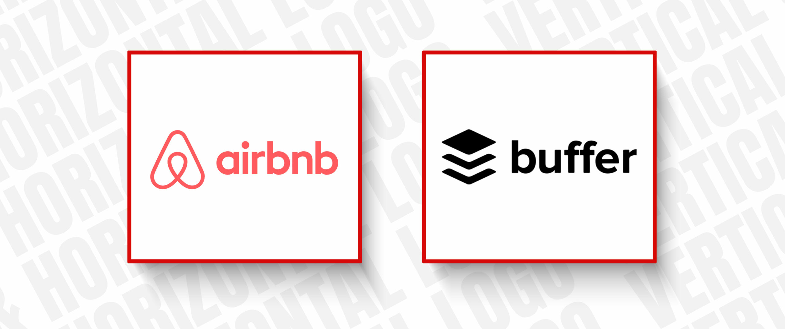 Vertical and horizontal logo shapes